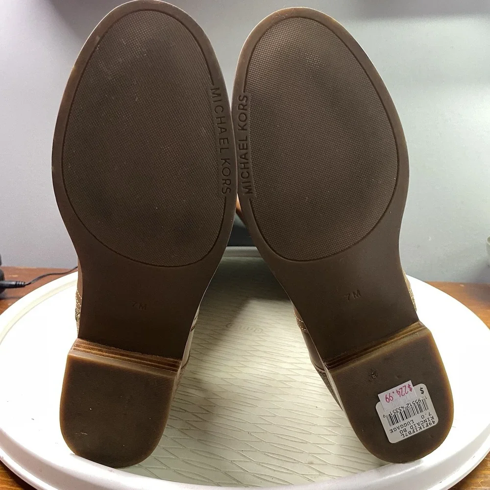 MICHAEL KORS Women's Leather Kincaid Brown Tall Riding Boot Sz. 7 M EUC $225MSP